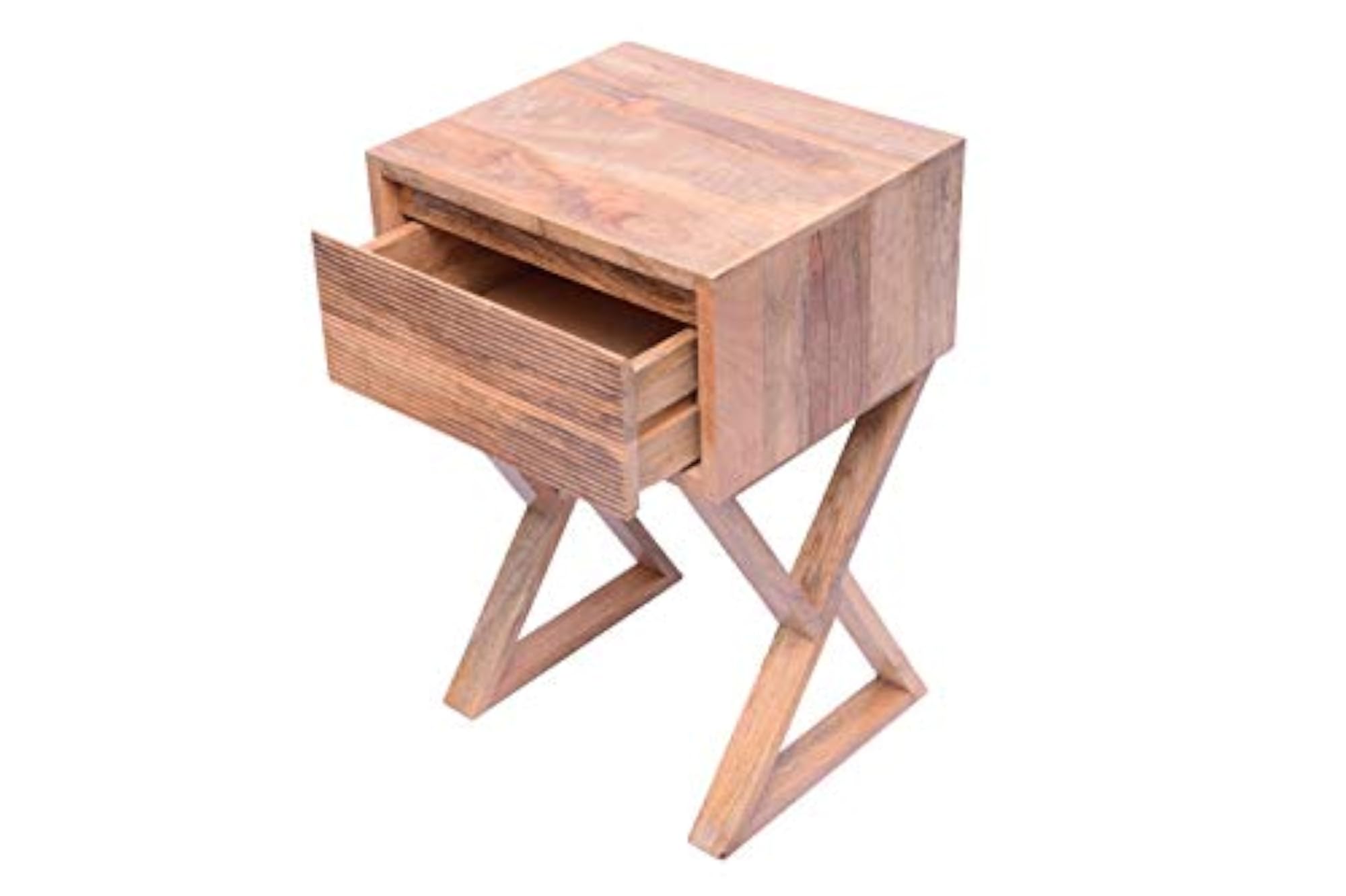 Solid Wood Bedside Table with Single Drawer